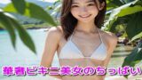 【貧乳】 華奢ビキニ美女のちっぱい 【d_401453】