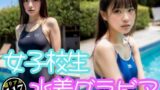 【貧乳】 女子校生 水着グラビア 【d_403822】