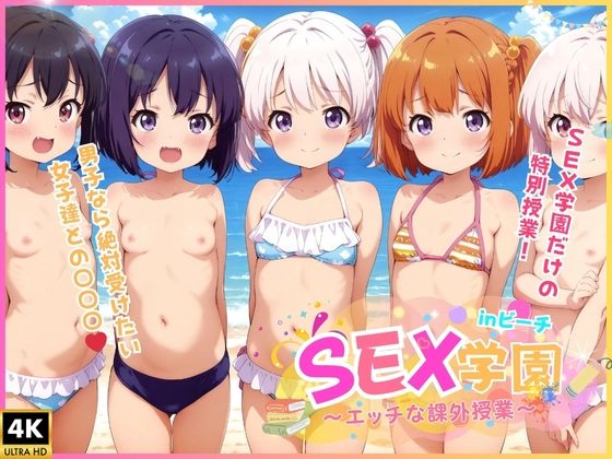 【貧乳】 SEX学園 〜夏の課外授業〜 【inビーチ】 【d_500430】