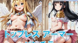 【貧乳】 トップレスアーマーでパンチラ 【d_505539】