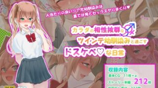 【貧乳】 カラダの相性抜群なツインテ幼馴染みと過ごすドスケベな日常 【d_243487】