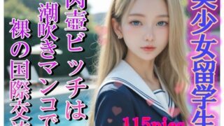 【貧乳】 美少女留学生〜肉壺ビッチは潮吹きマンコで裸の国際交流〜 【d_537964】