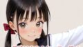 【貧乳】 日焼け少女とセーラー服 S 【d_552944】