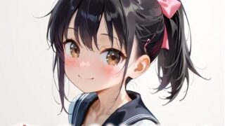 【貧乳】 ポニーテールとセーラー服 S 【d_558759】