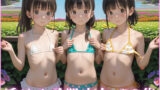 【貧乳】 透けそうな柔肌少女達 CG集 【d_562703】