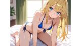 【貧乳】 金髪美少女と服乱れセックス 【d_577092】