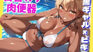 【貧乳】 日替わり肉便器  黒ギャル×ビキニ編 【d_580944】