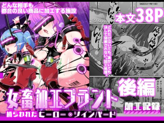 【貧乳】 女畜加工プラント 捕らわれたヒーロー・ツインバード加工記録 後編 【d_594644】