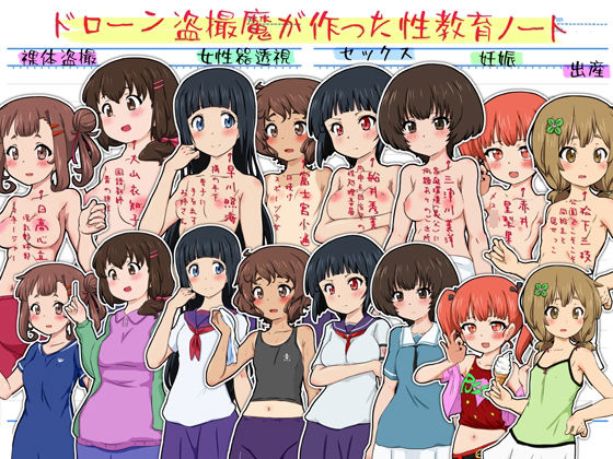 【貧乳】 ドローン盗撮魔が作った性教育ノート 【d_225605】
