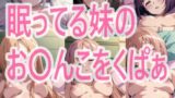 【貧乳】 眠ってる妹のお〇んこをくぱぁ 【d_295404】