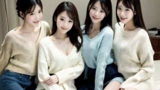 【貧乳】 仲良し美女グループ旅行 SNS映えショットのつもりが調子にのって脱いじゃった！ 【d_470130】