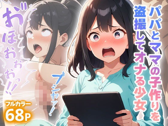 【貧乳】 パパとママの子作りを盗撮してオナる少女 【d_578400】