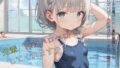 【貧乳】 スクール水着がエロい貧乳後輩ちゃんを誰もいないプールに呼び出して中出しえっち05 【d_584771】