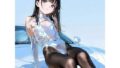 【貧乳】 ツヤスベ衣装のレースクイーン｜satin race queen【219枚＋50秒moive】 【d_593708】