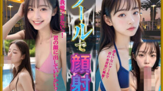 【貧乳】 プールで顔射 【d_595413】