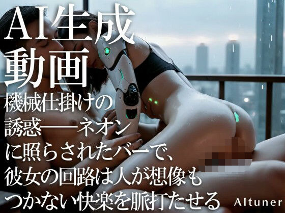 【貧乳】 機械仕掛けの誘惑――ネオンに照らされたバーで、彼女の回路は人が想像もつかない快楽を脈打たせる 【d_608206】