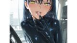 【貧乳】 ラバーを着たロングヘアJKの車内奉仕｜Latex Slave in the Backseat【59枚】 【d_587419】