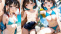 【貧乳】 水着JKと屋外でエッチしよう！超絶かわいい女子校生とビキニ、スク水で青姦セックス！【1024×1536高画質サイズ！SDXL超美麗画像200枚以上！】 【d_635044】