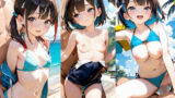 【貧乳】 水着JKと屋外でエッチしよう！超絶かわいい女子校生とビキニ、スク水で青姦セックス！【1024×1536高画質サイズ！SDXL超美麗画像200枚以上！】 【d_635044】